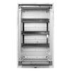 Flush-mounted electrical distribution board, white, 3 rows, 36 modules