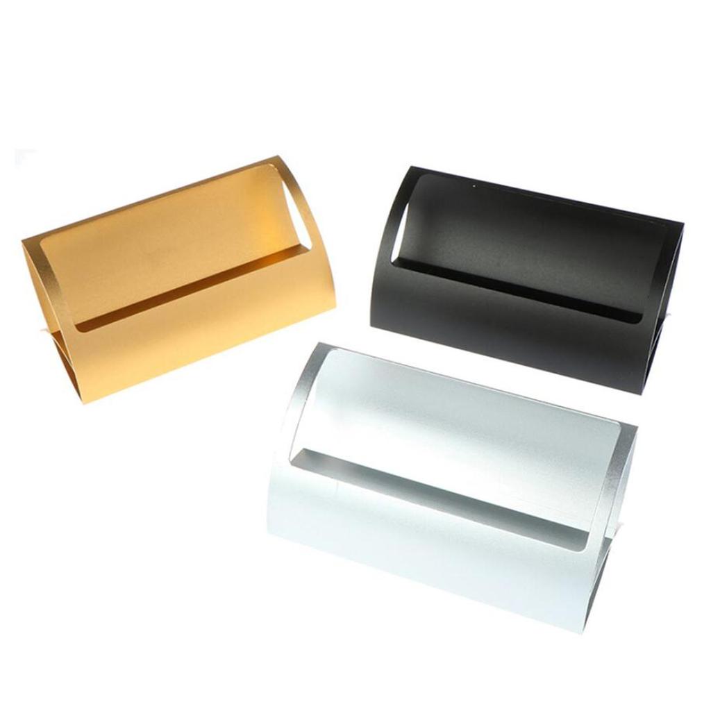 Стильный настольный держатель визиток в форме Q из алюминиевого сплава для выставок