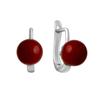 Серебряные серьги с кораллом (2136255)