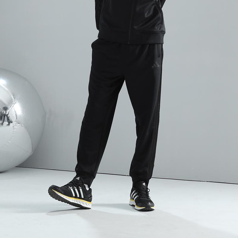 Adidas Винтажные три полоски средней посадки зауженные трикотажные джоггеры унисекс джоггеры черные TR30P1T-BB