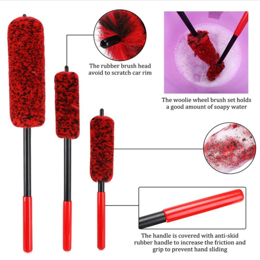 Bendable Design Car Wheel Detailing Brush Long Handle Car Cleaning Tools Tire Washing