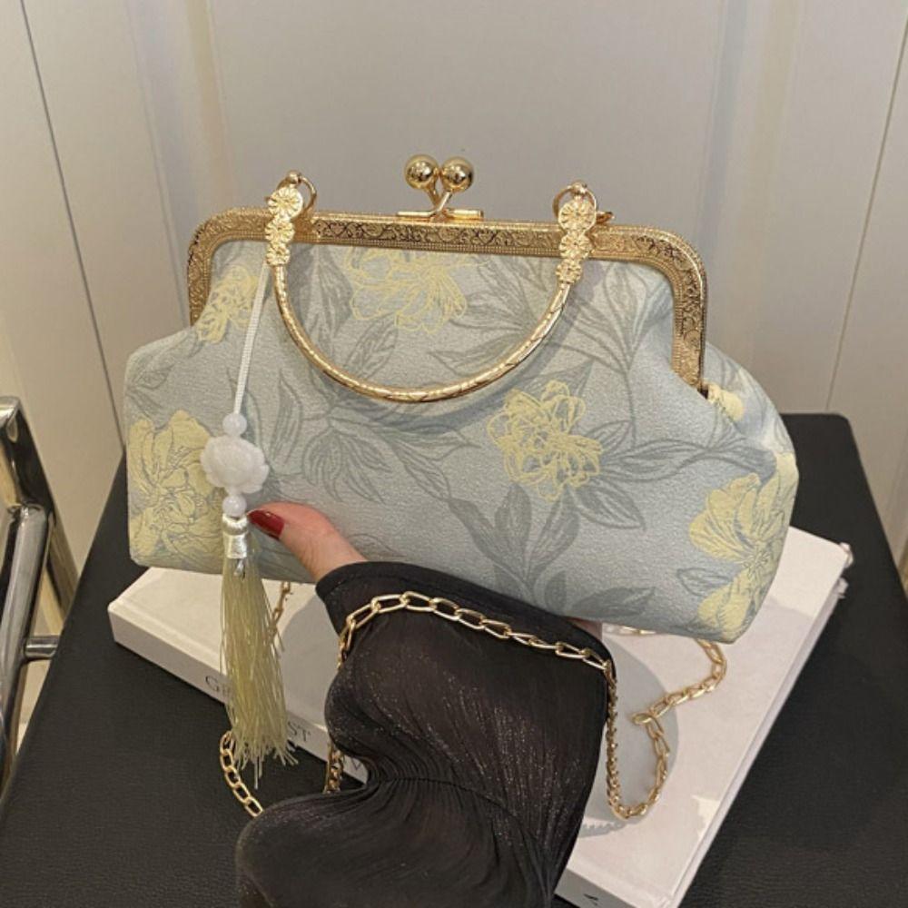 Cheongsam Accessories Chinese Style Handbag Elegant Ladies Shell Bag Hanfu Clutch Bag Lady