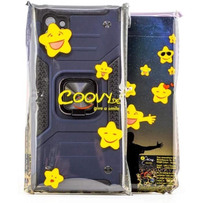 Étui pour Samsung Galaxy A12 SM-A125F Coque en PC + Silicone TPU, Cover Case Protection Extra Forte Anneau de Maintien + Fonction