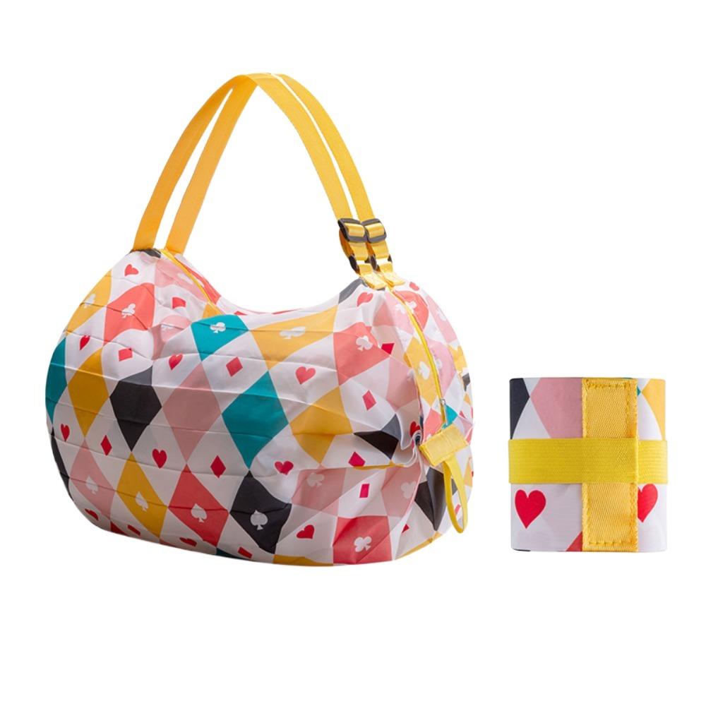 Reusable Beach Bag Portable Foldable Eco Bag Grocery Bag Travel Shoulder Handbag  Supermarket