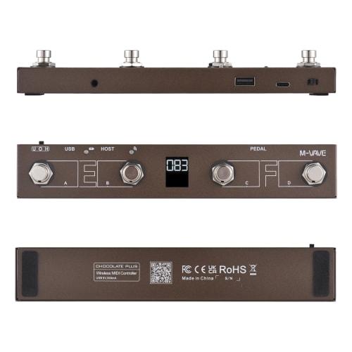 M-VAVE MIDI Controller | BT MIDI Pedal with Intelligent App Control | Digital Display, 12-Hour Rechargeable Battery Life | Portable Footswitch with TR