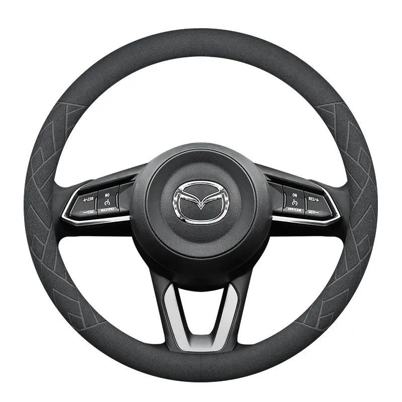 Чехол на руль Mazda для Angkesaila, CX4, Atenza, CX5, Ruiyi, CX30, Xingcheng 6/8 - Замшевая отделка