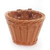 Retro Bike Basket Wicker Woven Bicycle Front Handlebar Storage Basket Durable