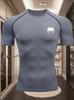 New breathable cycling suit summer elastic compression sports short-sleeved men's running quick-drying T-shirt