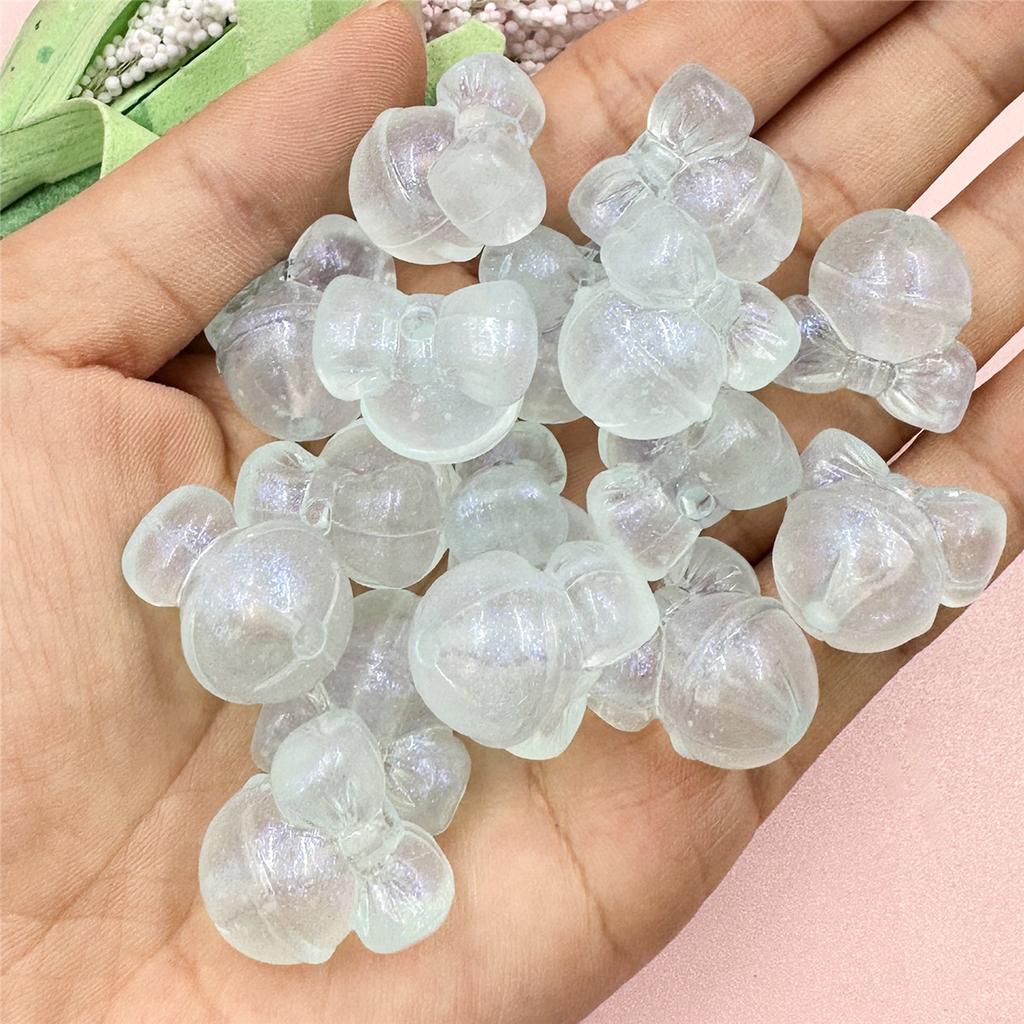 Люминесцентные подарочные бусины с отверстием, акрил 19,3 мм * 19 мм, 20 шт., голова мыши, аксессуары для бисера «сделай сам», блестящая пудра, аксессуары