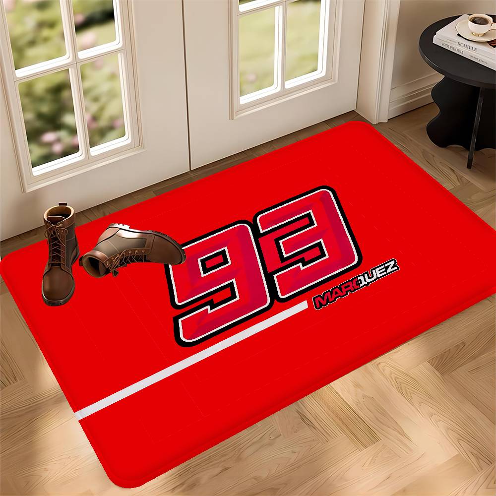 M-Marquezs-s 93 Logo Entrance Door Mat Washable Non-Slip Living Room Sofa Chairs Area Mat Kitchen Welcome Doormat