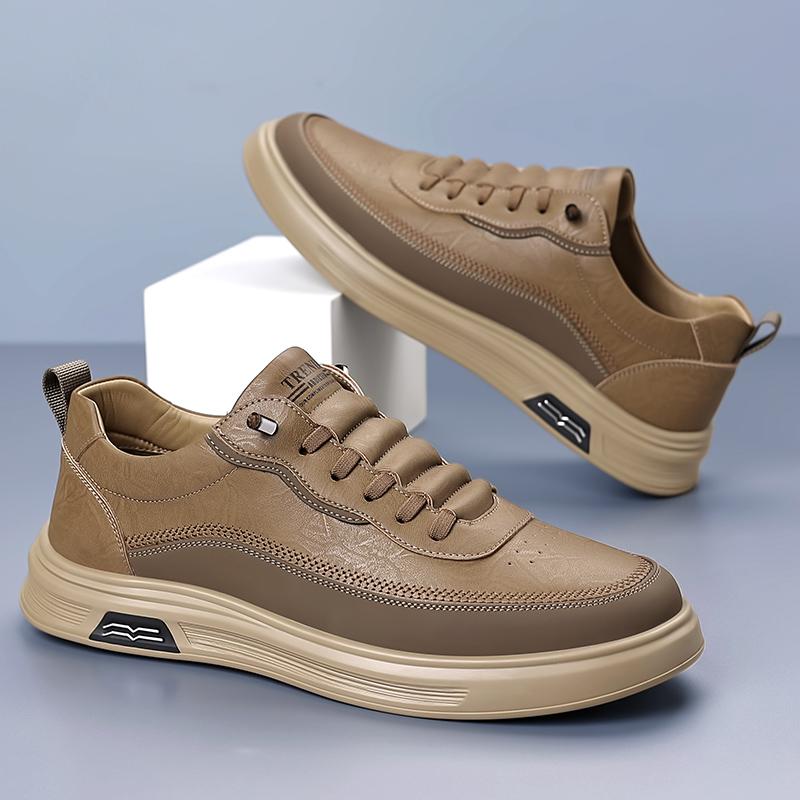 Весна-Осень Мужская кожаная повседневная обувь Мягкая подошва Мужские деловые оксфорды Универсальная модная спортивная обувь