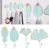 Organization For Towel Clothes Leaf Shape Hanging Storage Rack Wrought Iron Hook Wall Hanger