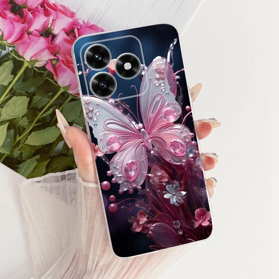 Case For Honor X5C Plus Cover Transparent Luxury Cute Cat Fashion Butterfly Cool Painted Casing For Honor X5cPlus