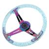 14-дюймовый Руль автомобиля Логотип Кнопка сигнала Аксессуары Модификация Подходит для квадроцикла Карта UTVФиолетовый