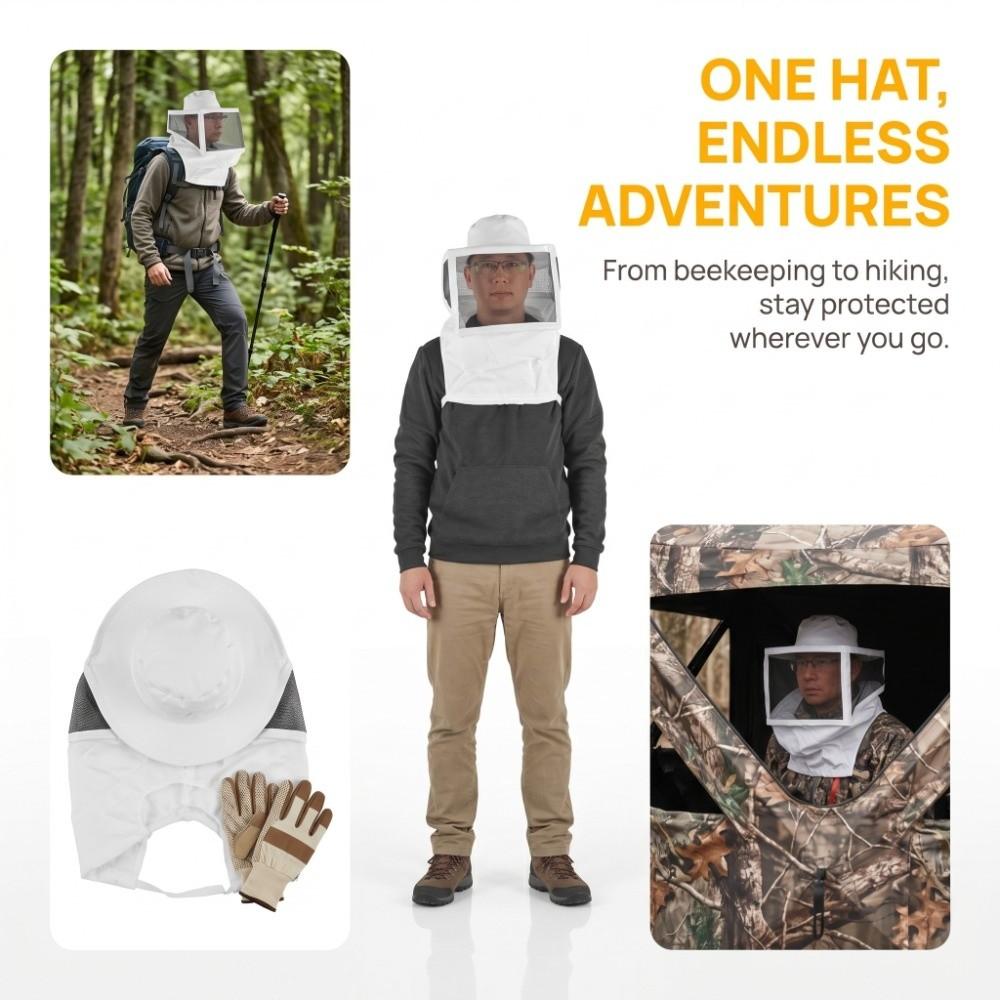 White Edging Beekeeping Hat Contraction Design Beekeeper Cowboy Hat Beekeeper Hat Farming
