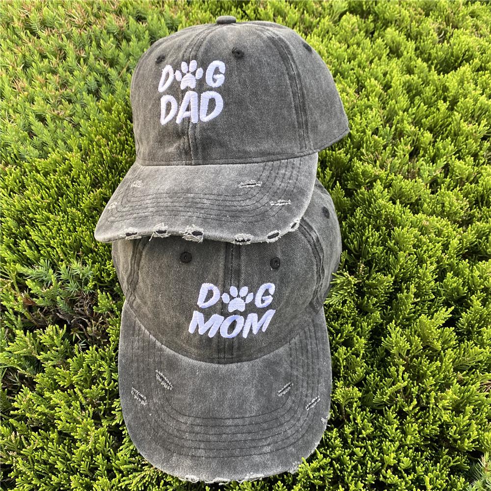 Спорт на открытом воздухе Бейсболки Летняя мода Буквы DOG DAD DOG MOM Вышивка Регулируемые Кепки Gorra Кепки Бейсболки