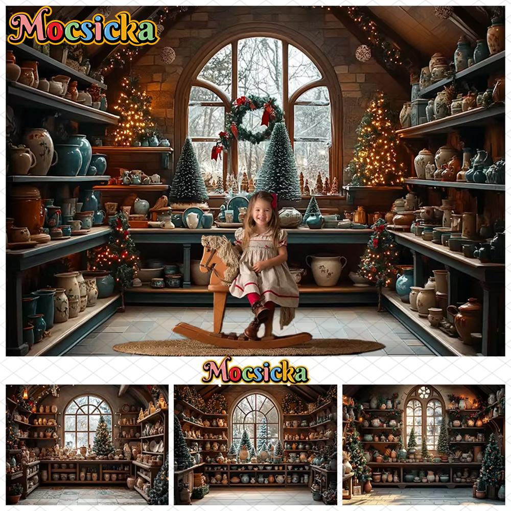Mocsicka Рождественский Кухонный Фотофон Комната Украшение Елки Семейный Праздник Дети Ребенок Портрет Фотофон