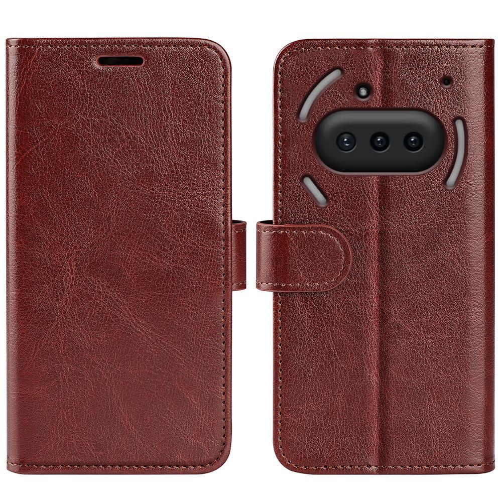 For Nothing Phone (3a) Case Crazy Horse Texture Stand Leather Phone Cover