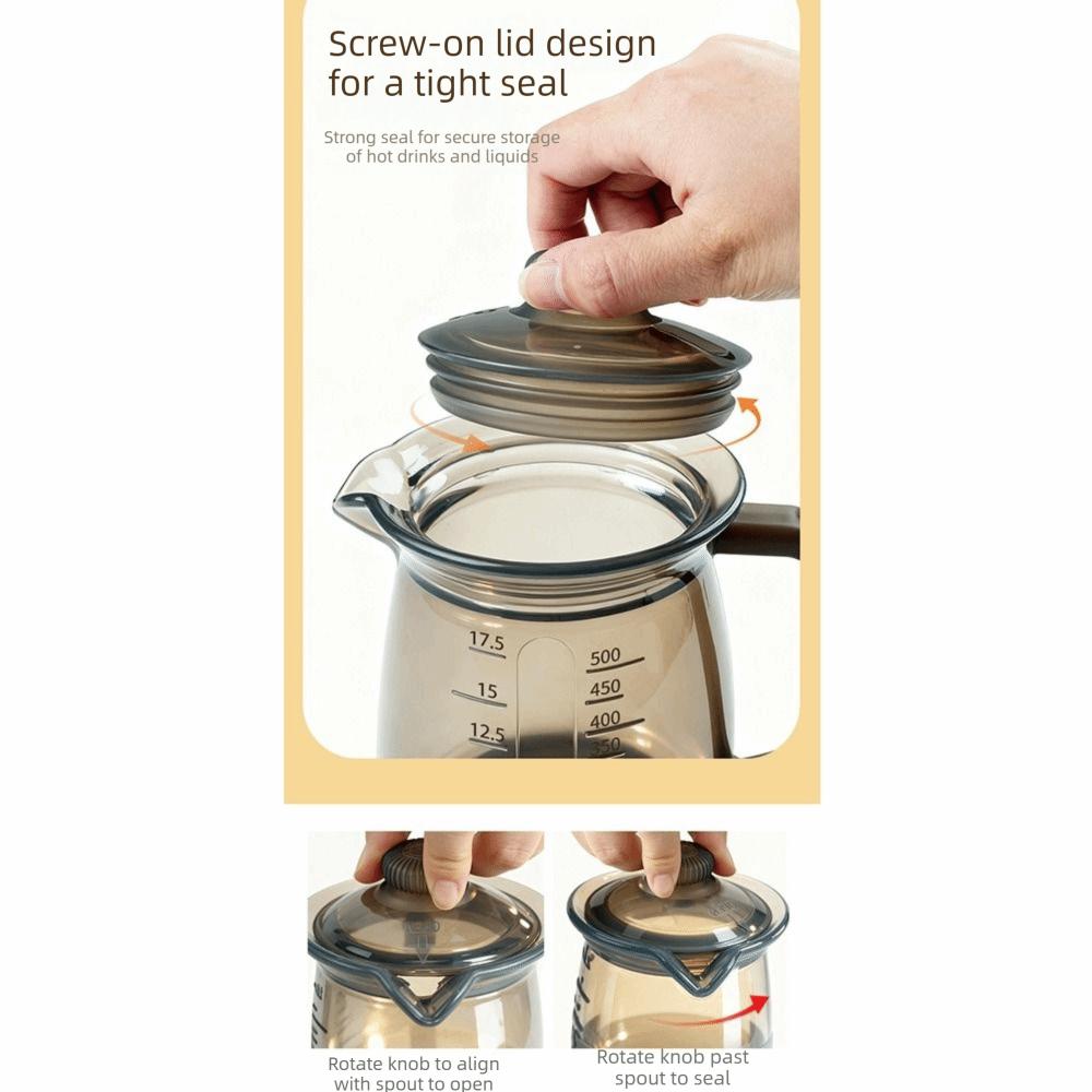 500ml Capacity Silicone Teapot Portable Ergonomic Handle Oil Dispenser Pouring Spout Leakproof Milk Jug Lemonade Making