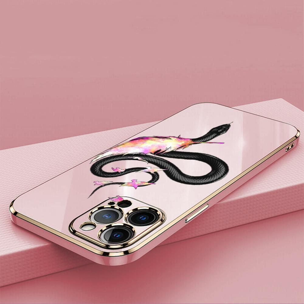 N77 бабочка, черное золото, змеиное покрытие, мягкие чехлы для телефонов из ТПУ для Xiaomi 14 Poco M5s X5 Redmi 13C 12C 8 Note 12 10 11 13 Pro Plus, противоударный чехол