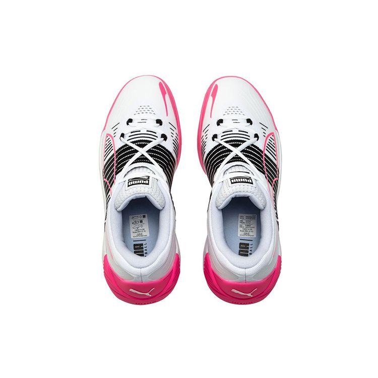 Puma Fusion Nitro Round Toe Lace-Up Fabric Polyurethane Shock Absorption Non-Slip Wear-Resistant Support Low-Top Basketball Shoes 195514-09