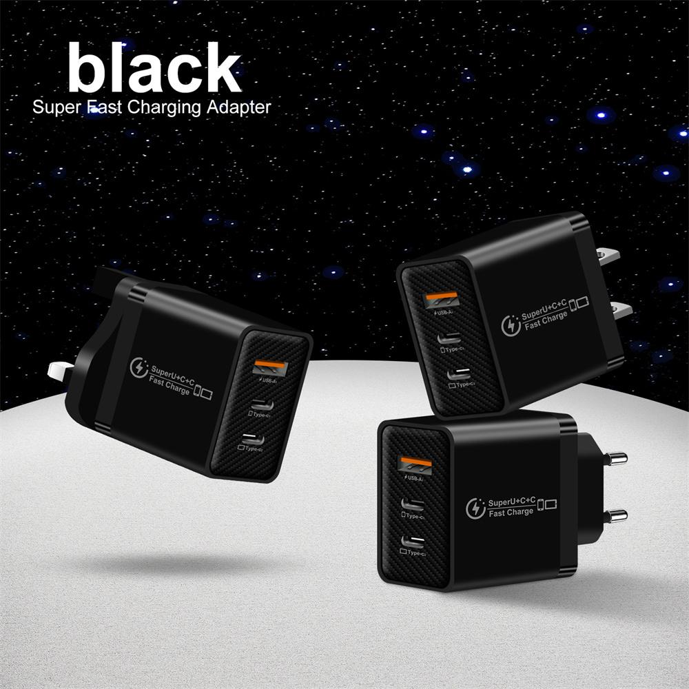 48W USB C Charger EU US UK Plug For Phone USB PD Fast Charging QC3.0 Wall Charger For iPhone Samsung Xiaomi Mobile Phone Adapter