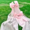 Large Pink Bow Decoration Giant Mesh Bow for Baby Shower Birthday Bachelorette Wedding Engagement Backdrop Room Decor