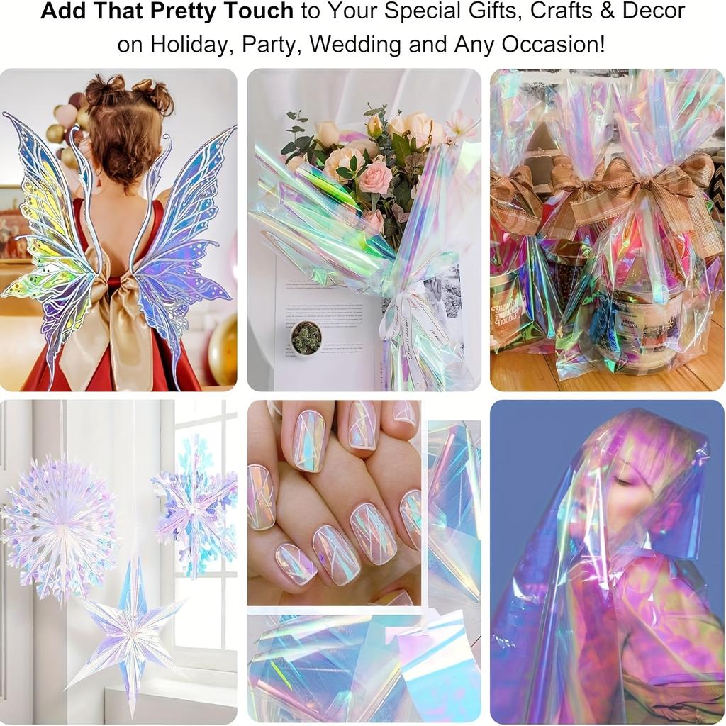 10pcs Colorful Cellophane Rolls Colorful Wrapping Paper Cellophane Wrapping For Gift Baskets