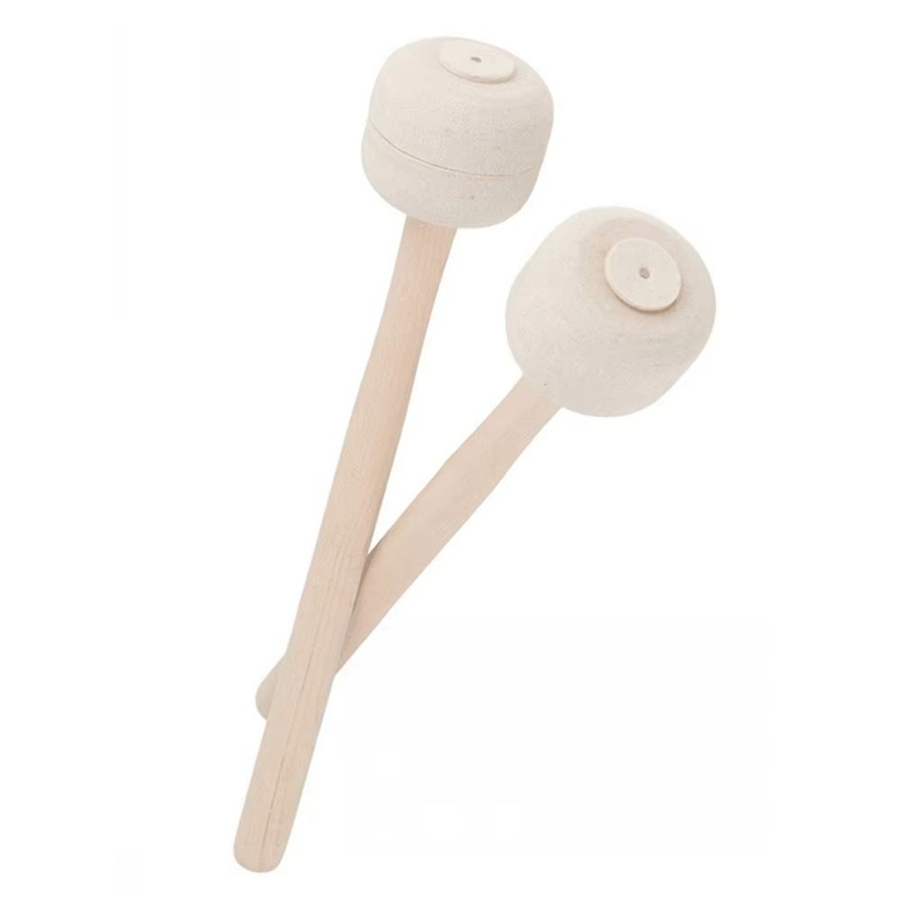 1pc Band Performances Drum Sticks Wool Felt Head Wooden Drum Hammer Musical Instrument