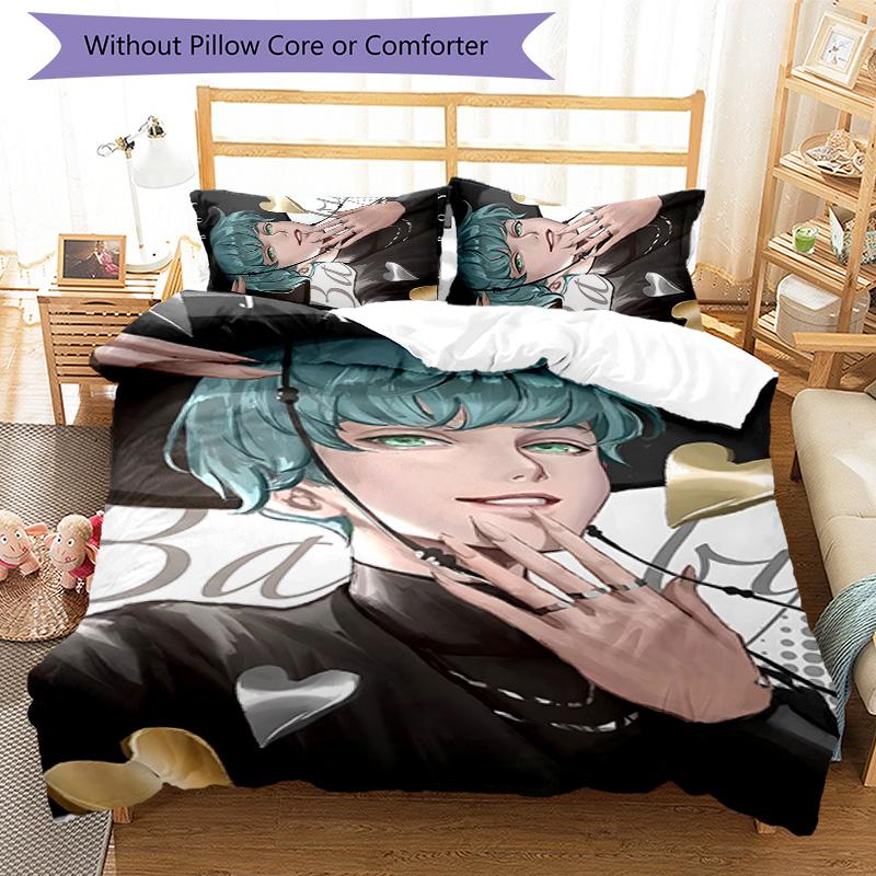 KPOP Hunter 3pcs Bedding Set Duvet Cover Closure Includes 1 Duvet Cover & 2 Pillowcases for All Seasons Bedroom Home Dorm Decor