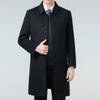 Double-sided Cashmere Coat Men's Long Business Casual Woolen Windbreaker Middle-aged Down Liner Lapel Coat