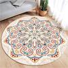 Ethnic Style Circular Carpet Bedroom Minimalist Computer Chair Circular Pad Dressing Table Bedside Dirt Resistant