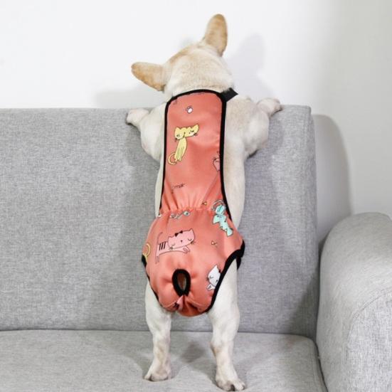 Менструальные штаны для домашних животных, многоразовые водонепроницаемые трусы с подгузниками для собак, женские гигиенические трусы с мультяшным узором, шорты с кнопкой