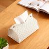 Decorative PU Tissue Box Holder for Dresser And Bedroom