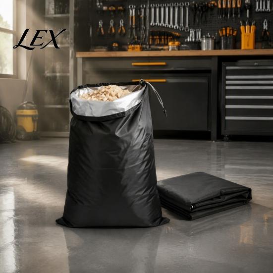 Heavy Duty Collection Bag 1/2Pcs Wood Chipper Shredder Bags, Large Capacity Oxford Cloth Drawstring Bag, Leaf Storage for Chips, Leaves and Yard Waste