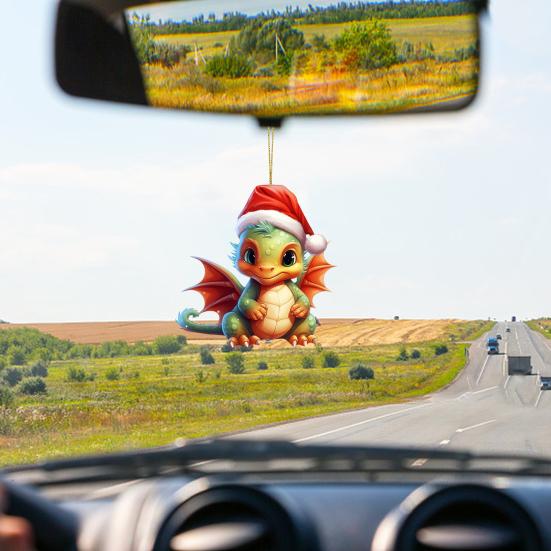 Подвеска Yousheng Christmas Dragon, мультяшный дракон, акриловое подвесное украшение, прочное для праздничного украшения елки