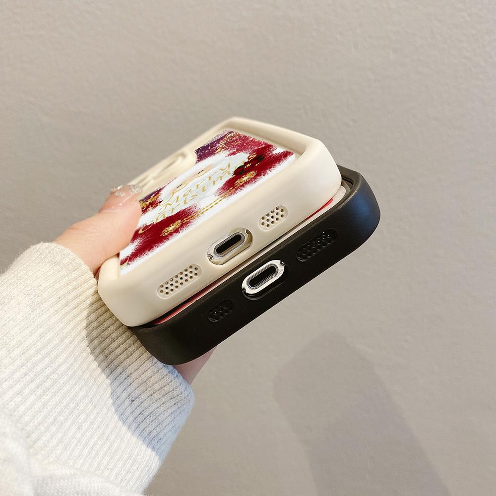 N105 рождественские и новогодние арт-мягкие чехлы для телефонов Angel Eyes для iPhone 16 15 14 13 11 Pro Max 8 7 6s Plus 12 mini XR XS Max SE противоударный чехол