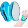 Crystal Hair Eraser, Magic Crystal Painless Hair Removal Stone, Glass Depilation Tool Physical Hair Removal, (Blue)