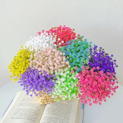10 шт. Искусственные цветы гипсофилы, имитация живых, оптом, букеты из фальшивой гипсофилы со стеблями для свадьбы, дома, вечеринки, сада