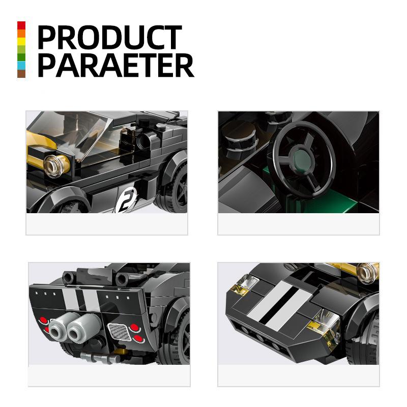 Wange Supercar Model Building Block City Technique Racing Car Old Classic Speed Champions Sport Vehicles Car Toy Children's Birthday Gift No.2878