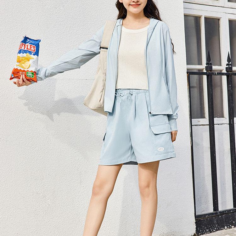 Anta Training Series Solid Color Zip-Up Hooded Long Sleeve Breathable Cooling Detachable UV Protection Sun Protection Jacket Women Jackets 962427702-6