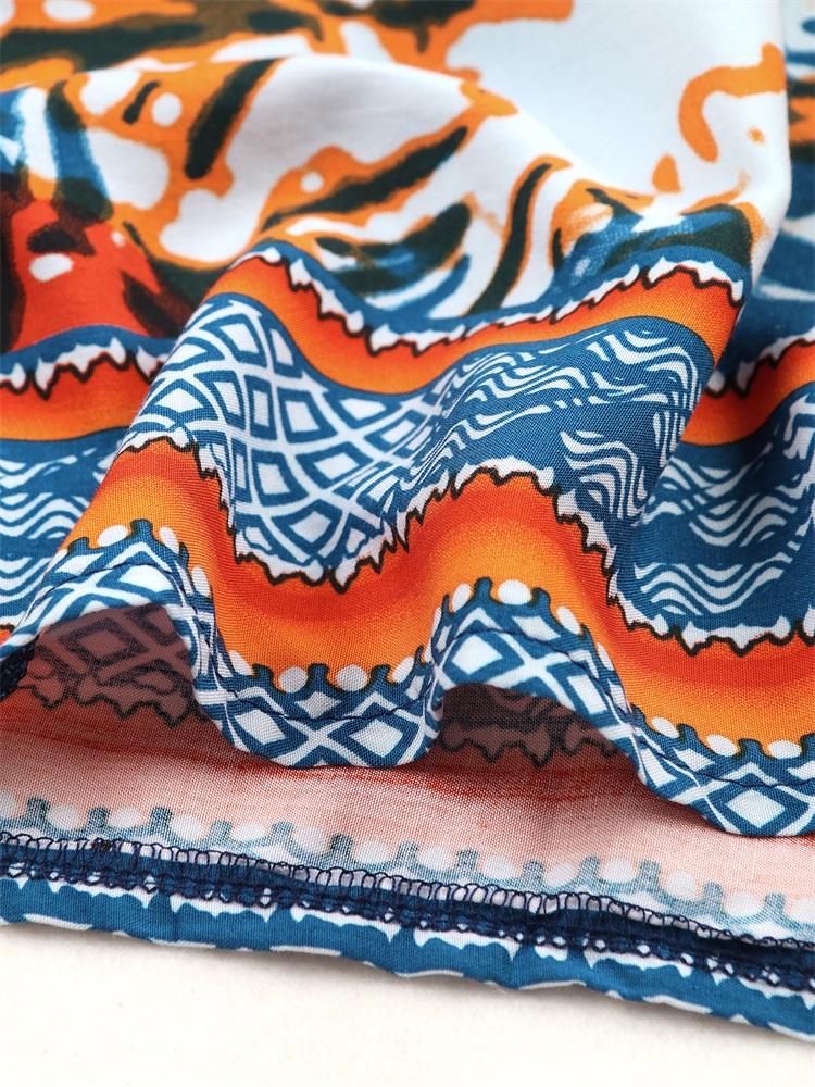 EDOLYNSA 2024 летние сексуальные накидки на бикини с поясом, кимоно, кардиган с принтом, длинный купальник, накидка для женщин, домашнее платье больших размеров Q1512