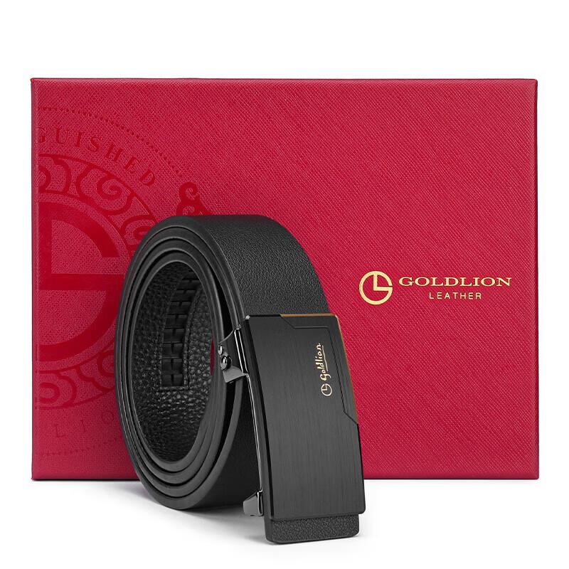 Мужской кожаный ремень Goldlion с автоматической пряжкой