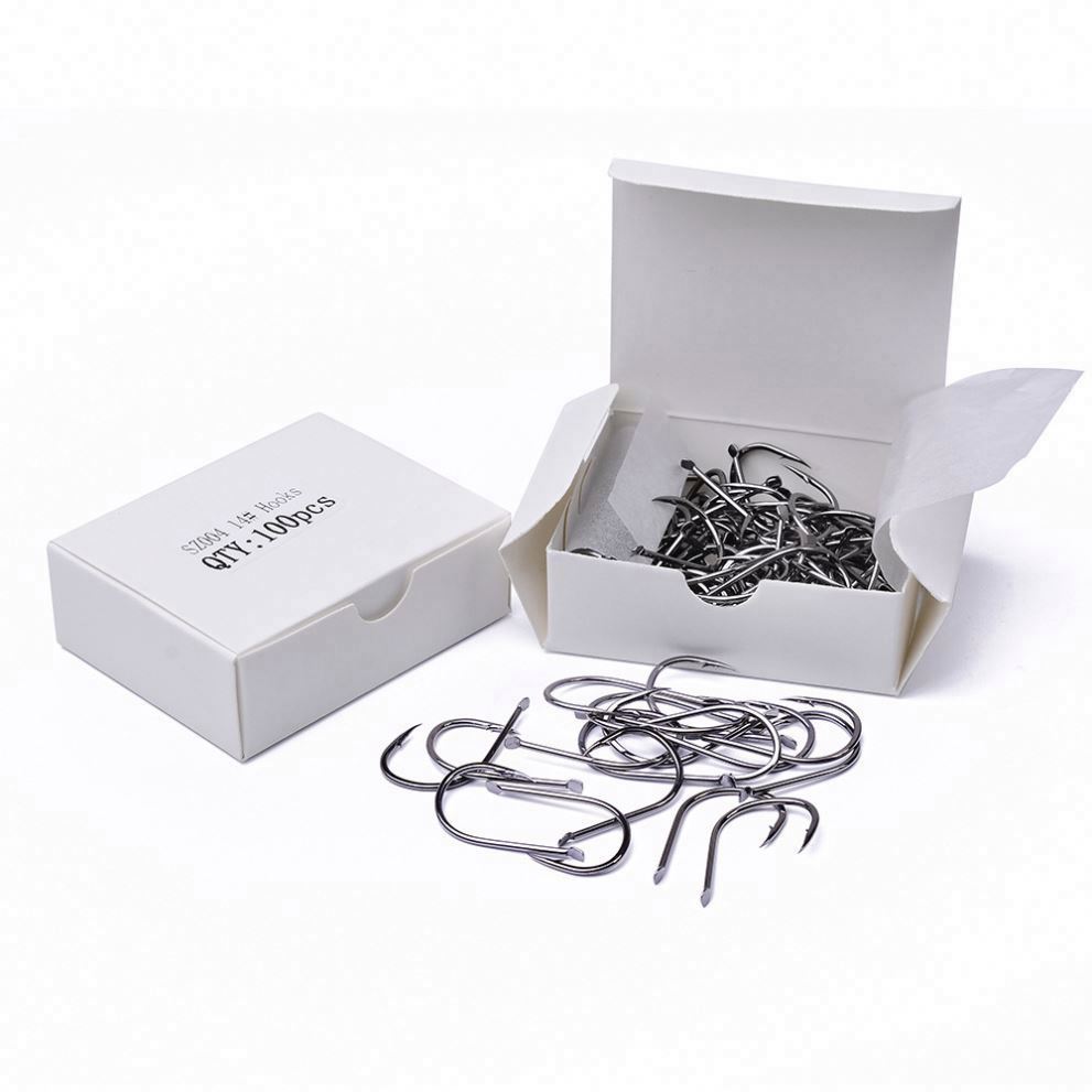 High Carbon Steel Fishing Hooks Set 100pcs for Sea Fishing Tackle