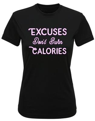 Женская футболка из переработанных материалов для тренировок 'Excuses Dont Burn Calories' Fit GYM TriDri