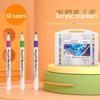 Acrylic Marker Pens for Primary School Students - Draw with Vibrant Colors, Waterproof and Quick-drying.