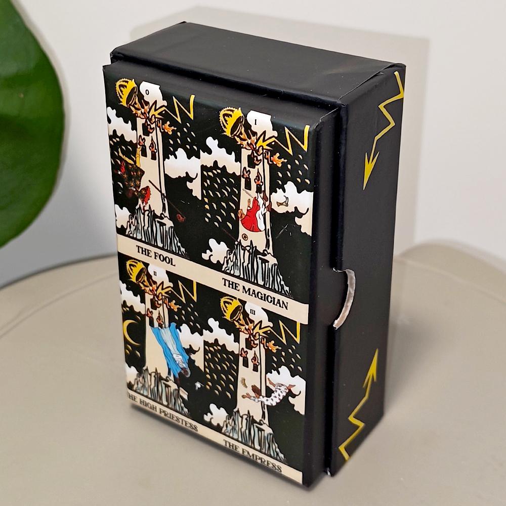 Таро-колода "Захват Башни" в жесткой коробке 12*7 см, Уникальный набор Таро из 79 карт для трансформации и освобождения, Двойное тиснение