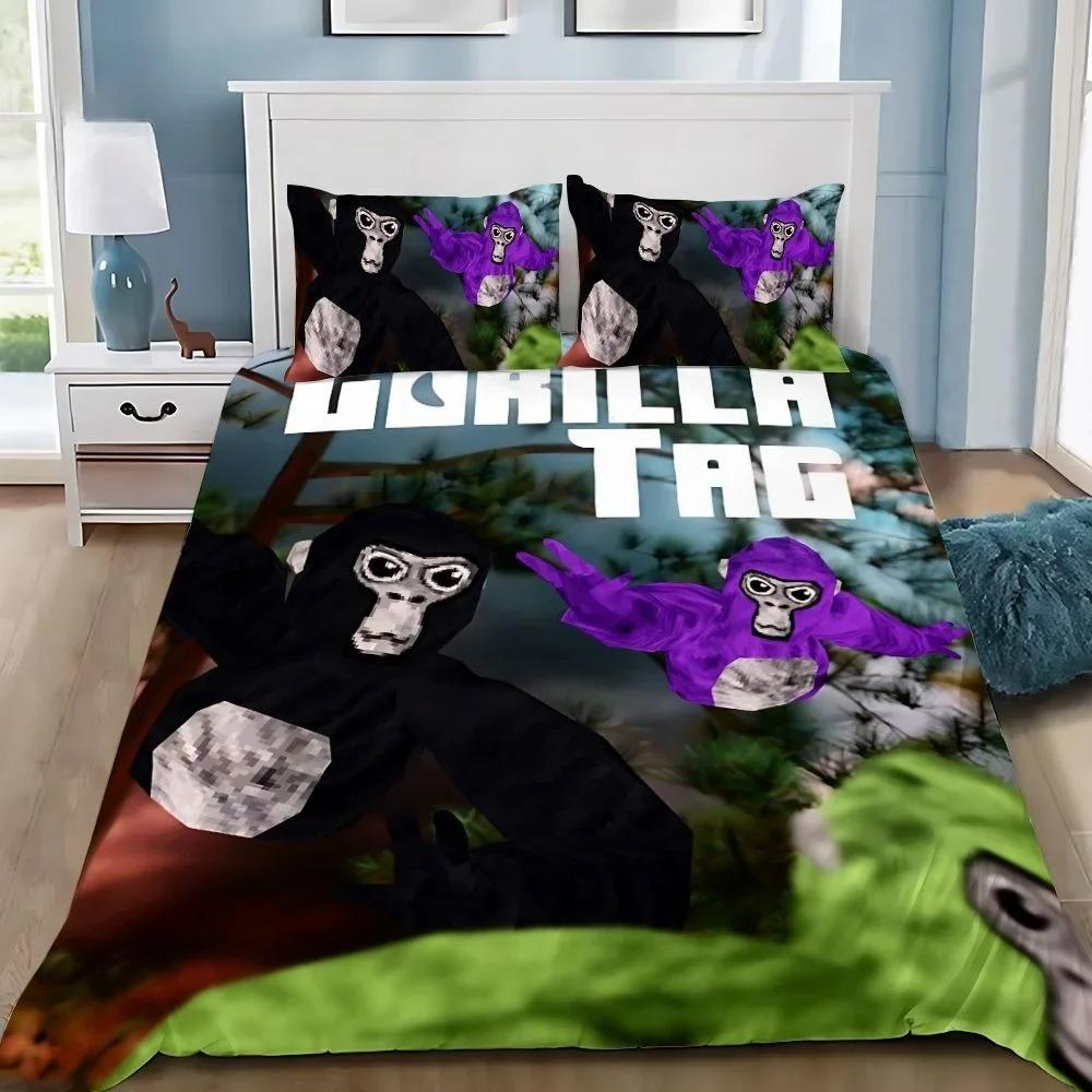 Новый Игровой Набор Постельного Белья Gorilla Tag Для Мальчиков Девочек Односпальный Полуторный Евро Стандартный Пододеяльник Наволочка Постельное Белье Взрослая Спальня Домашний Текстиль