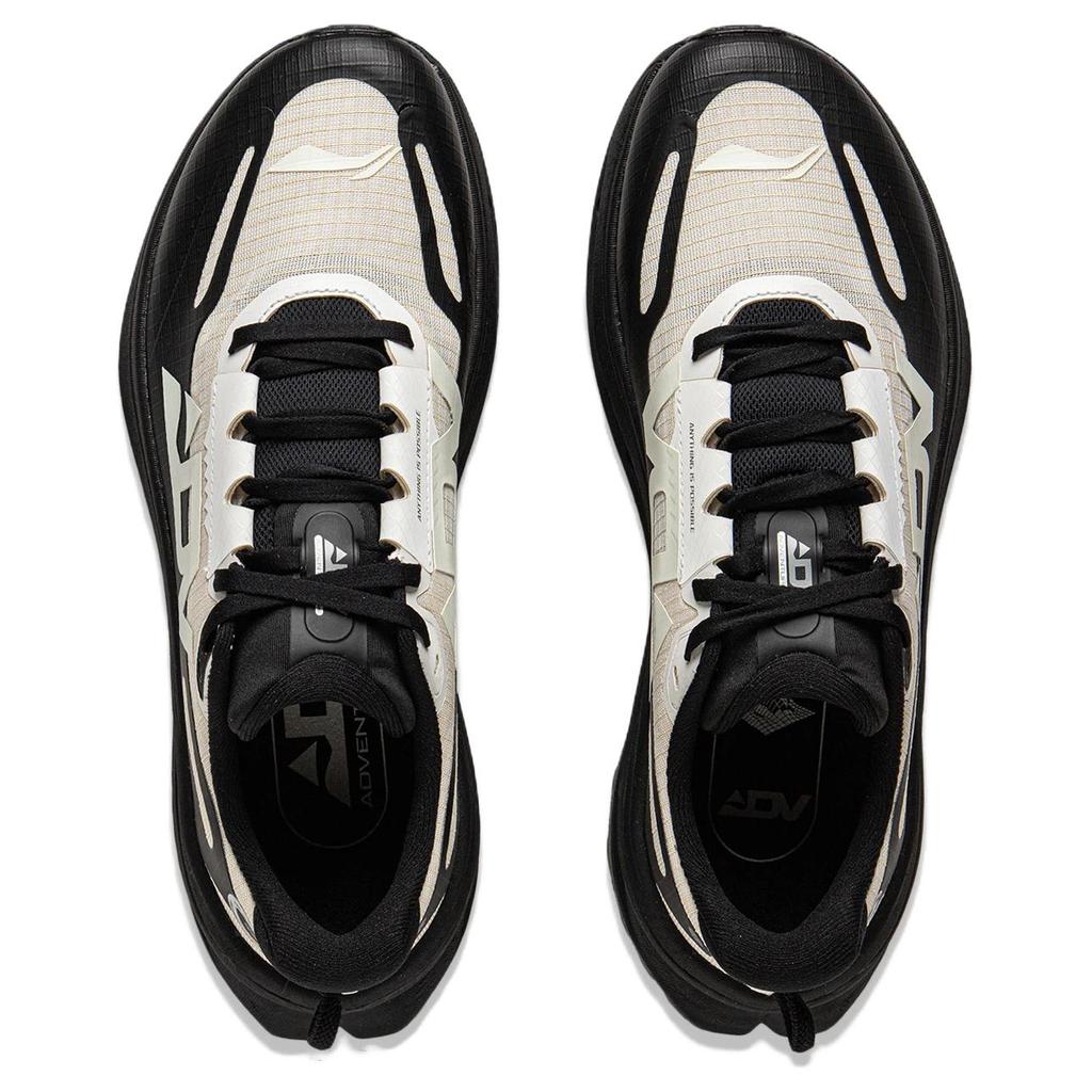 Li Ning De Lu Textile, TPU Низкие кроссовки для трейлраннинга Мужские Белый Черный ARNV009-15