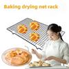 4Pcs Black Baking Cooling Rack Mesh Hole Bread Cooling Rack Oven Safe BBQ Grill Net  Bakery Tools